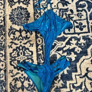 Eddyshotz Blue Monokini Swimsuit